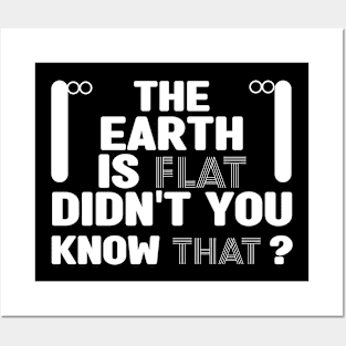 the earth is flat didn't you know that Posters and Art